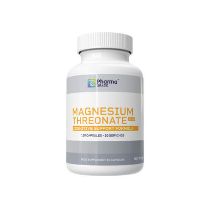 Magneziu Treonat, Pharma Grade, Magnesium Threonate Plus, 120 Capsule