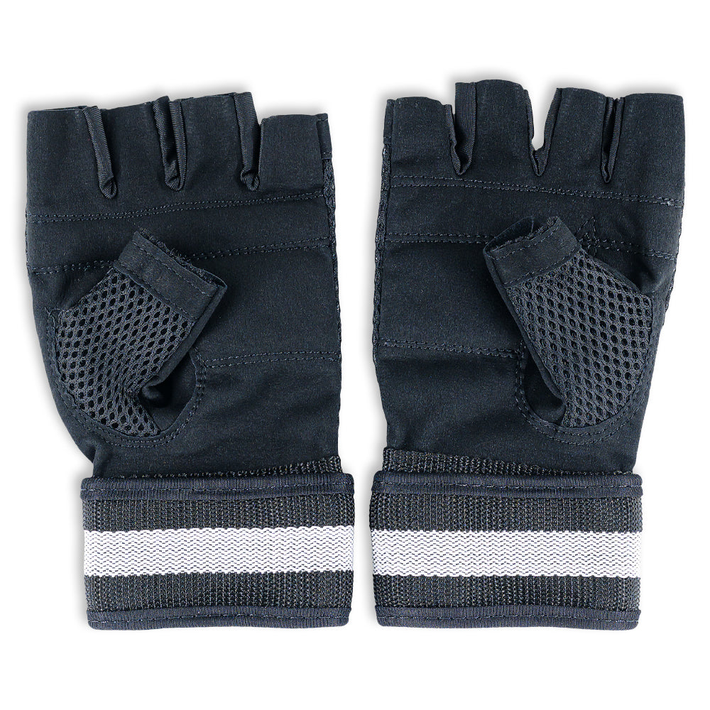 Manusi Fitness, Pharma Grade, Fitness Gloves Simple, Black / White