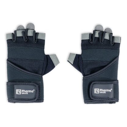 Manusi Fitness, Pharma Grade, Fitness Gloves, Black / White