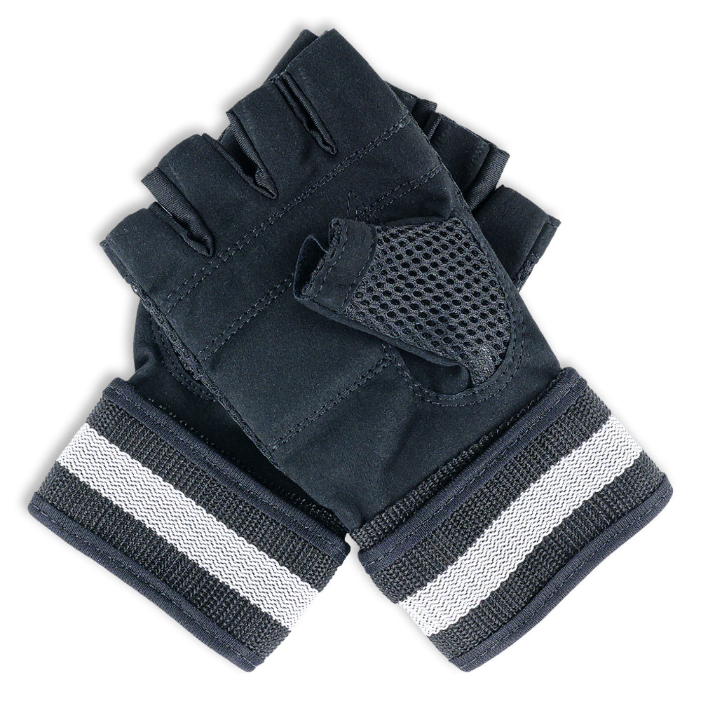Manusi Fitness, Pharma Grade, Fitness Gloves Simple, Black / White