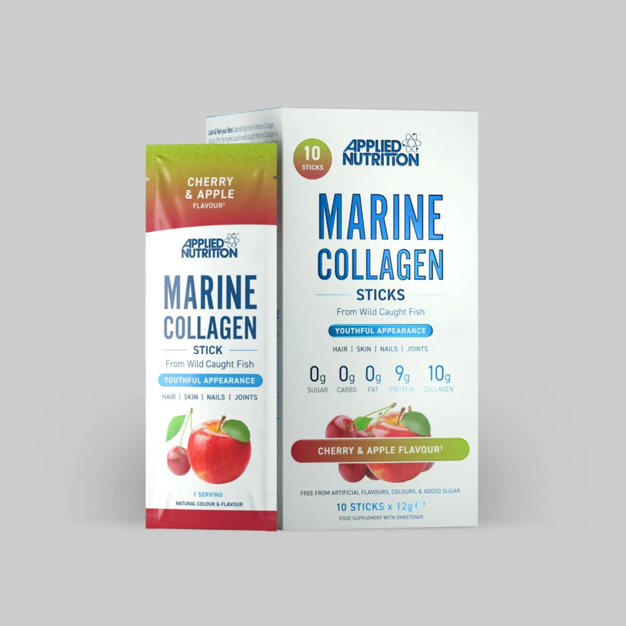 Colagen Marin, Applied Nutrition, Marine Collagen Sticks, 10x12g