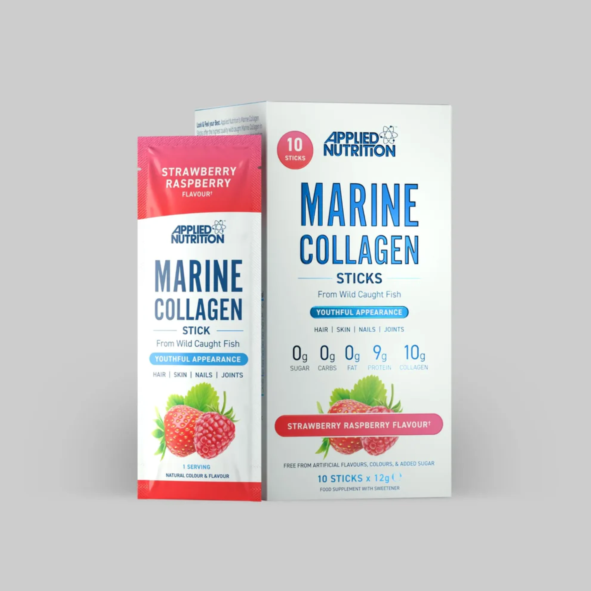 Colagen Marin, Applied Nutrition, Marine Collagen Sticks, 10x12g