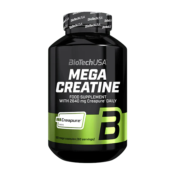 Creatina Monohidrata, BioTechUSA, Mega Creatine Creapure, 120 Capsule