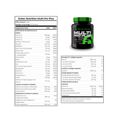 Complex Vitamine si Minerale, Scitec Nutrition, Multi Pro Plus, 30 Pachete