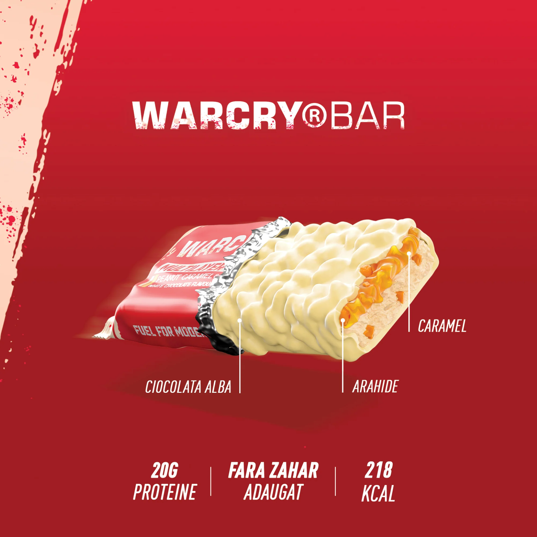 Baton Proteic, Genius Nutrition, Warcry Bar, 55g EXP: 18/07/2026