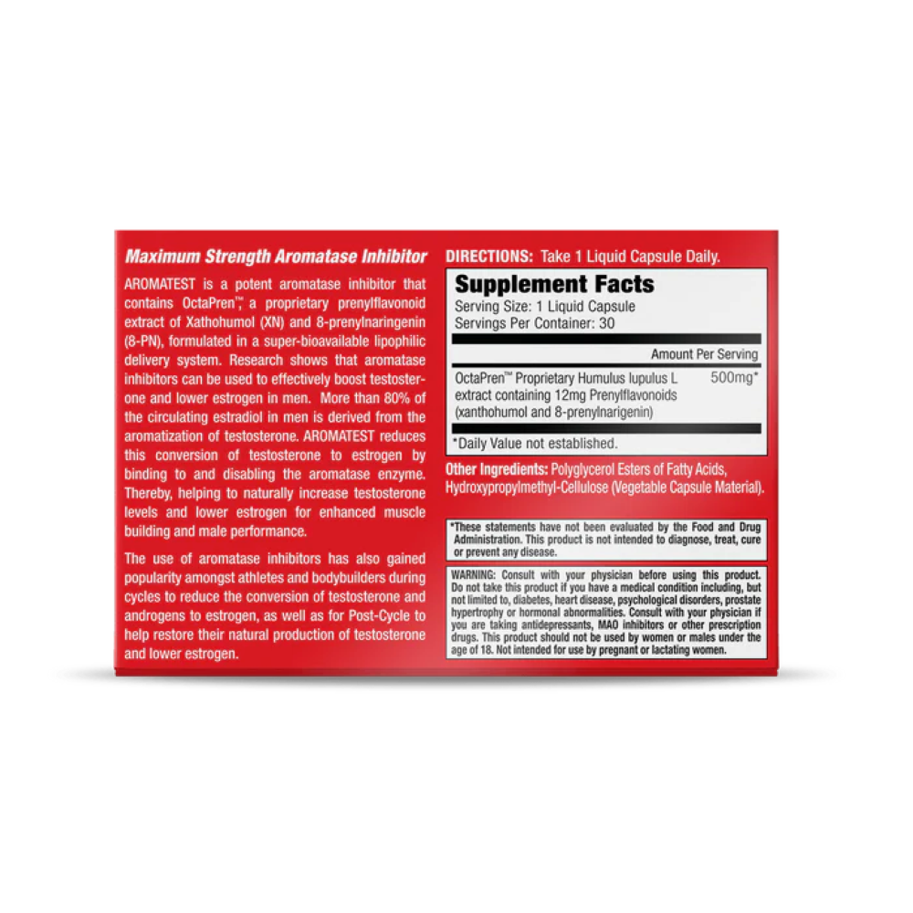 Inhibitor al Aromatazei, MuscleMeds, Aromatest, 30 Softgels