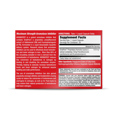 Inhibitor al Aromatazei, MuscleMeds, Aromatest, 30 Softgels