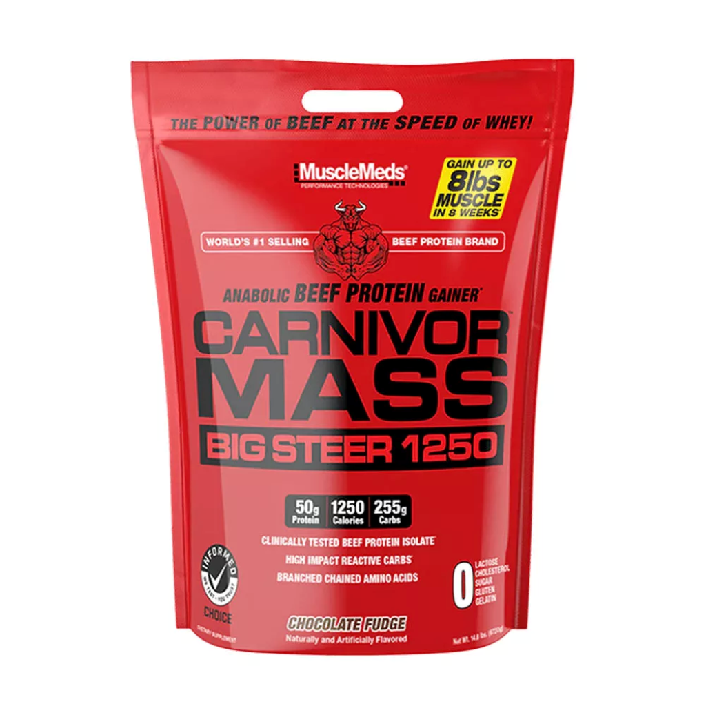 Gainer din Carne de Vită, MuscleMeds, Carnivor Mass Big Steer, 6700g