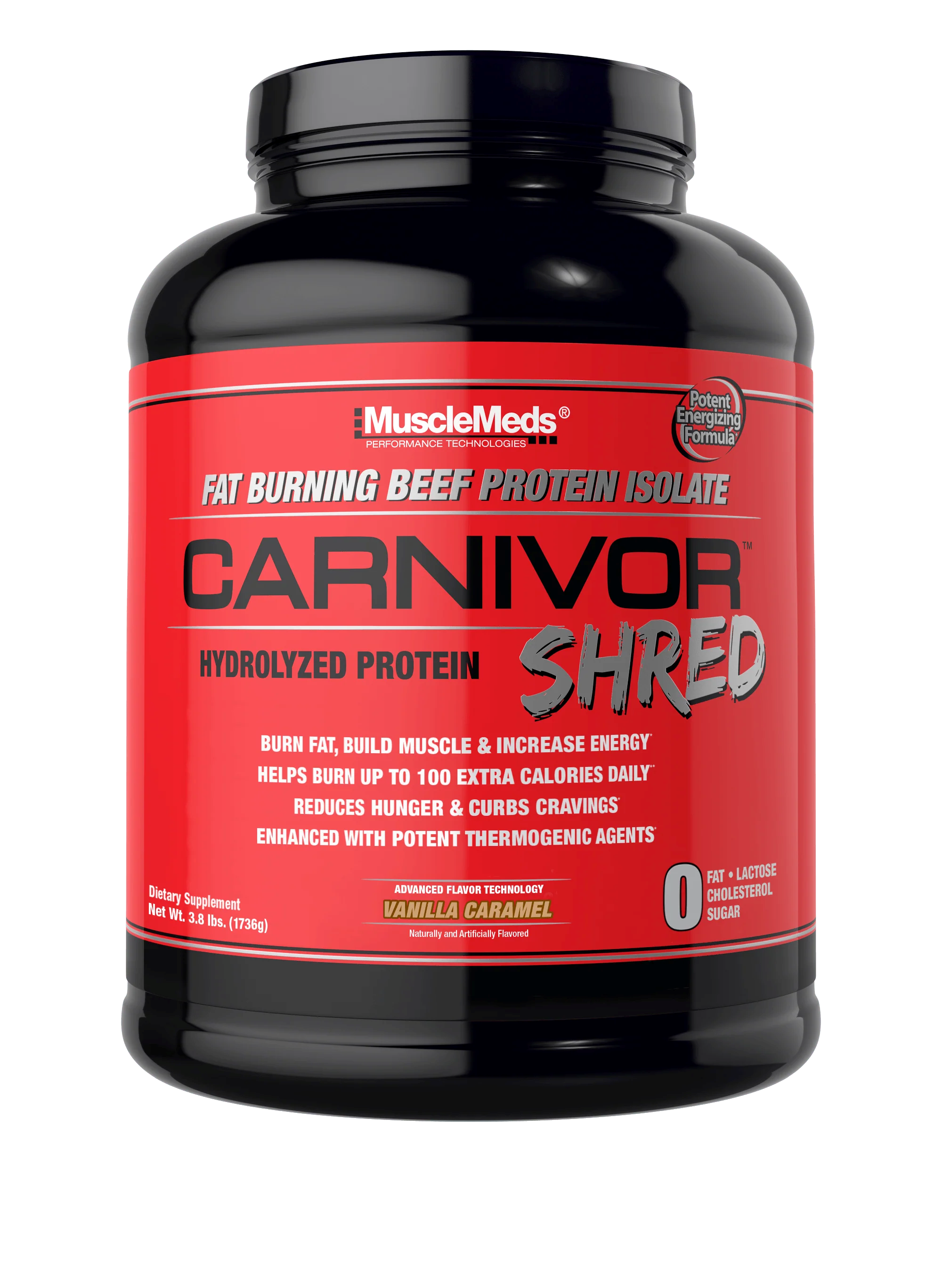 Hidrolizat Proteic din Carne de Vita + Termogenic, MuscleMeds, Carnivor Shred, 56 Servings