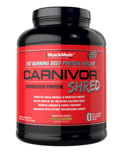 Hidrolizat Proteic din Carne de Vita + Termogenic, MuscleMeds, Carnivor Shred, 56 Servings