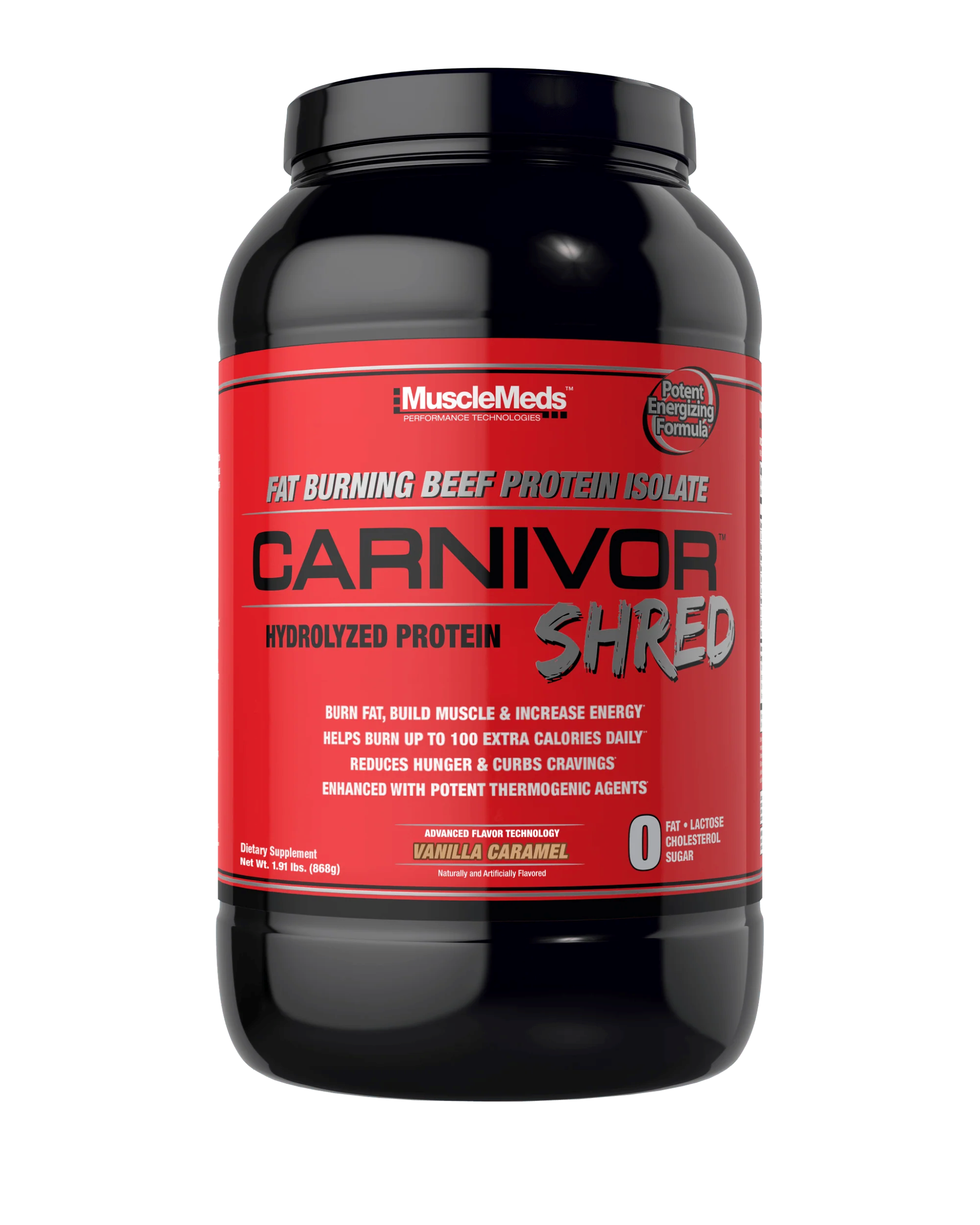 Hidrolizat Proteic din Carne de Vita + Termogenic, MuscleMeds, Carnivor Shred, 28 Servings