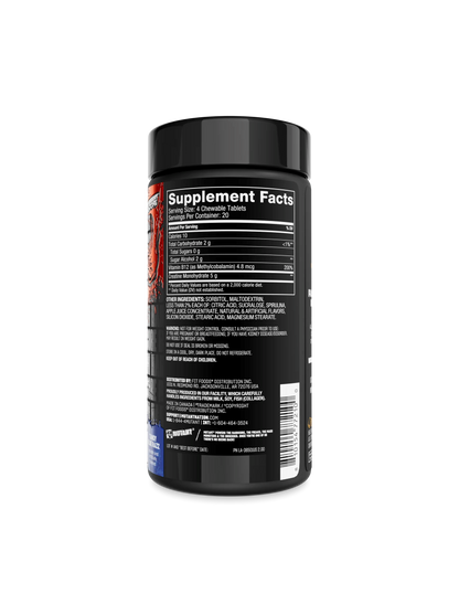 Creatina Masticabila, Mutant, Creatine Bytz, Chewable Creatine, 80 Tablete Masticabile