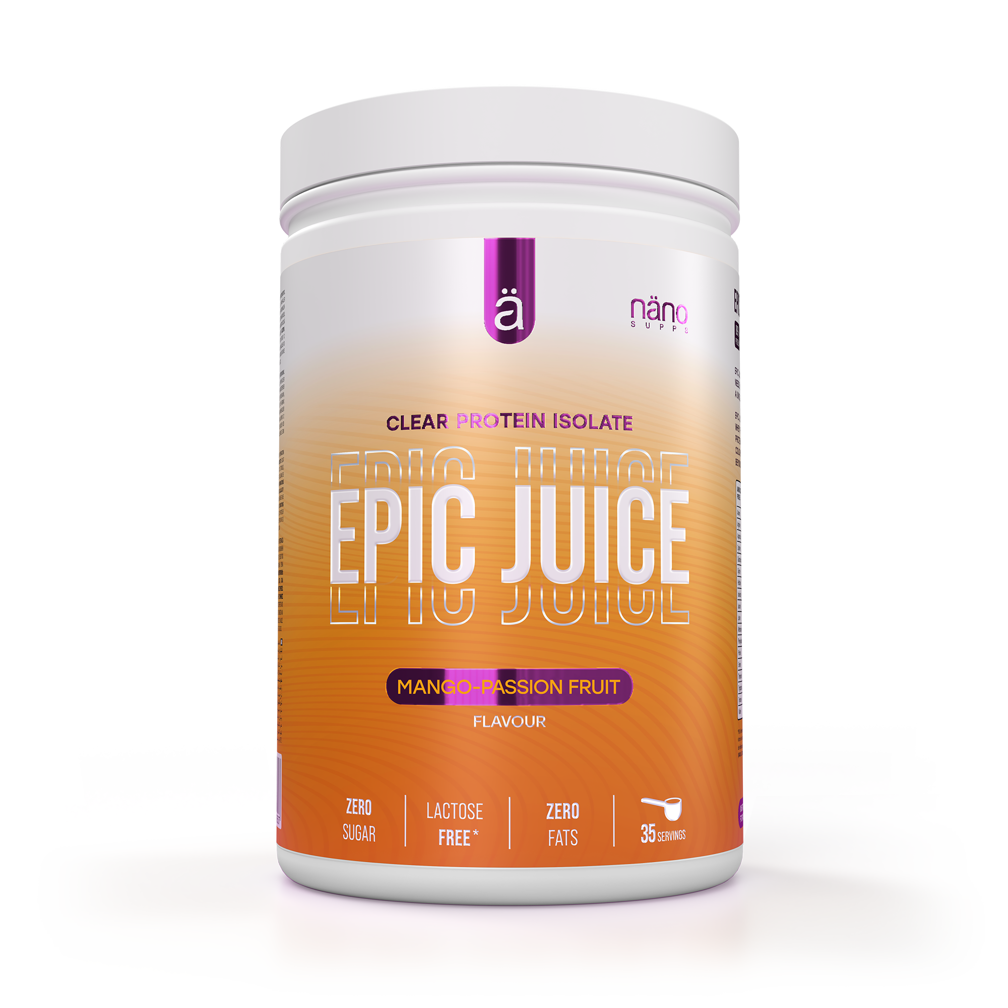 Proteina Izolata Clear, Nanosupps, Epic Juice, Clear Protein Isolate, 875g