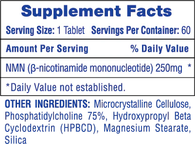 Nicotinamide Mononucleotide, Hi-Tech Pharmaceuticals, NMN, 60 Tablete