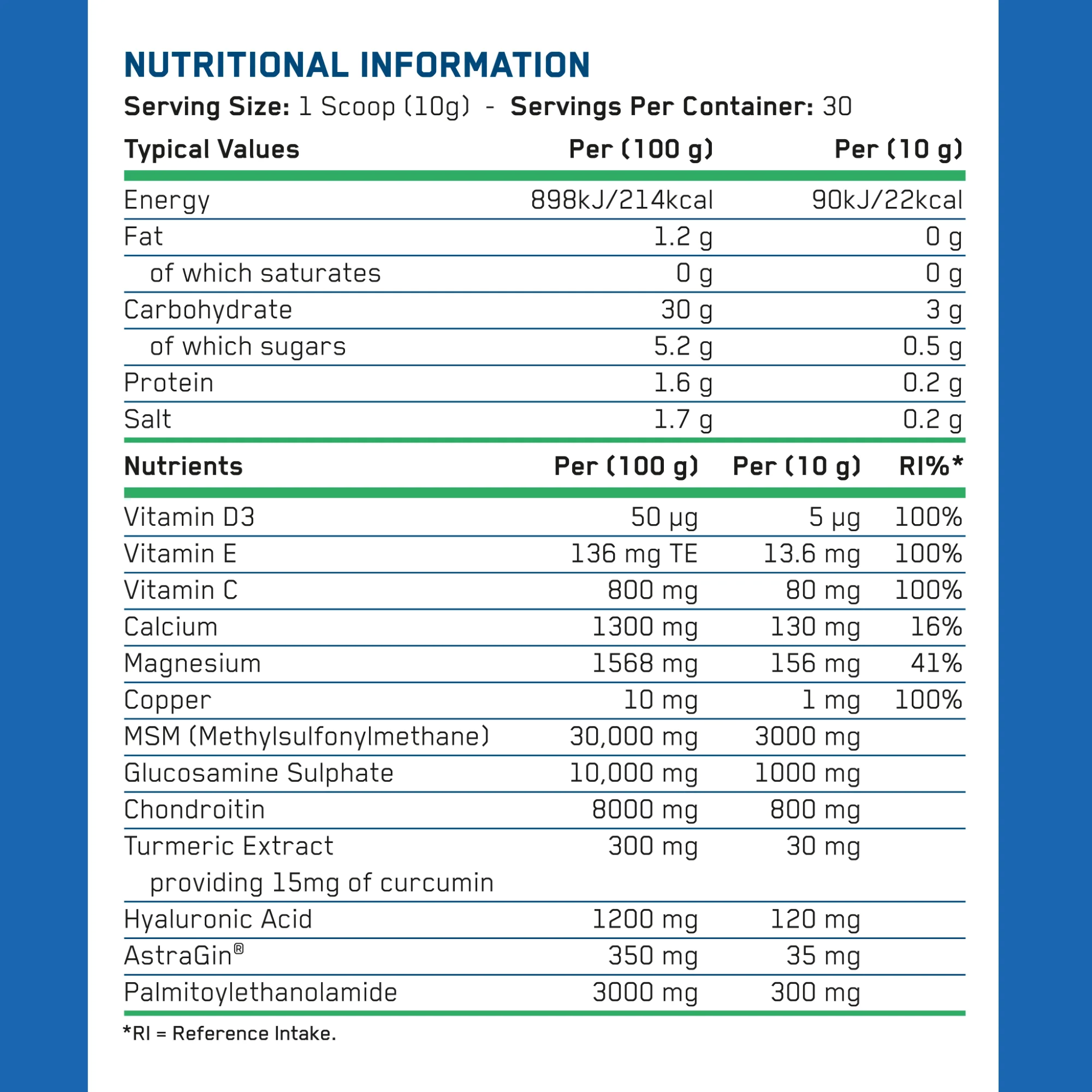 Supliment pentru Articulații, Applied Nutrition, Joint Complex, 300g