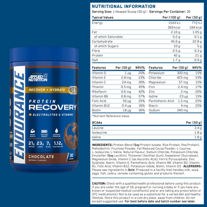 Supliment pentru Recuperare, Applied Nutrition, Endurance Recovery / Post Exercise Fuel, 1500g