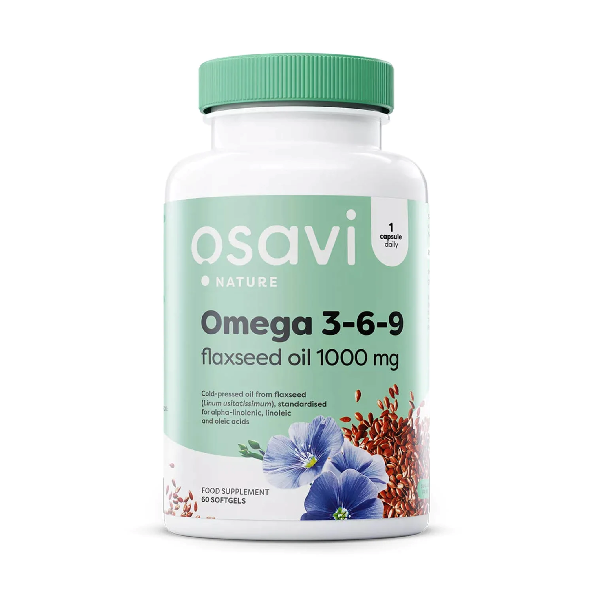 Acizi Grasi, Osavi, Omega 3-6-9 Flaxseed Oil, 120 Softgels