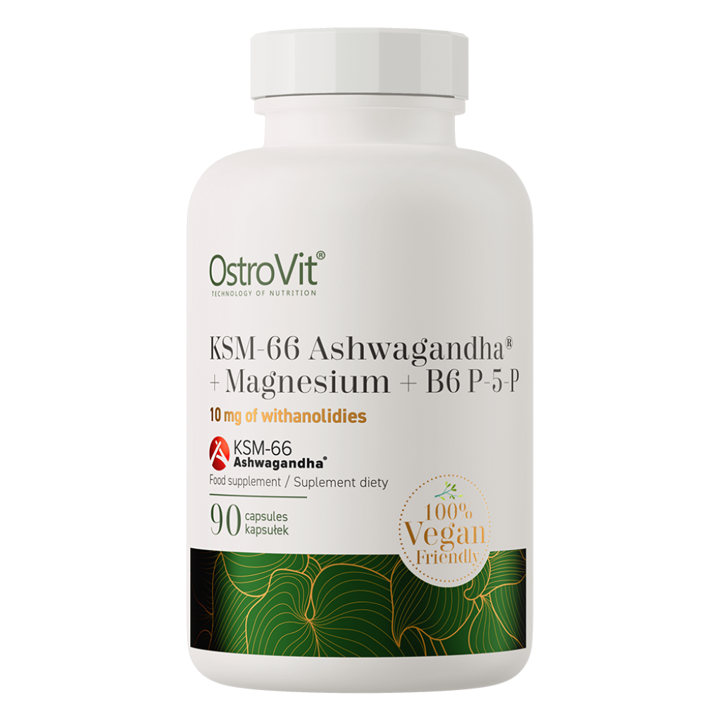 Extract de Ashwagandha, OstroVit, KSM-66 Ashwagandha + Magnesium + B6 P-5-P, 90 Capsule