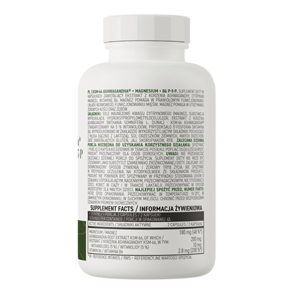 Extract de Ashwagandha, OstroVit, KSM-66 Ashwagandha + Magnesium + B6 P-5-P, 90 Capsule