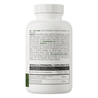 Extract de Coama-Leului, OstroVit, Lion's Mane, 60 Capsule