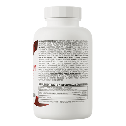 Magneziu Glicinat, OstroVit, Magnesium Glycinate, 90 Capsule