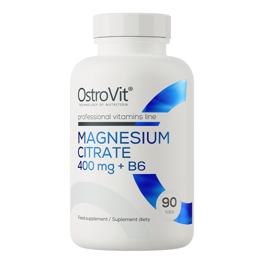 Magneziu Citrat + B6, OstroVit, Magnesium Citrate + B6, 90 Tablete