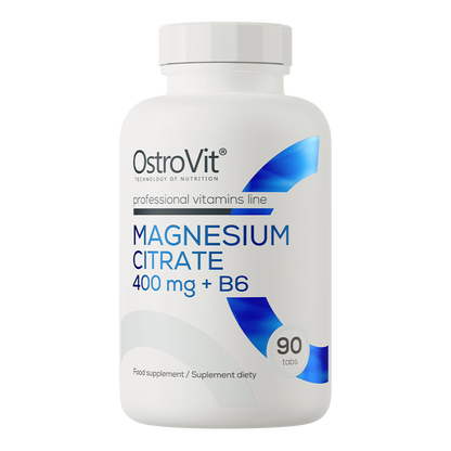 Magneziu Citrat + B6, OstroVit, Magnesium Citrate + B6, 90 Tablete