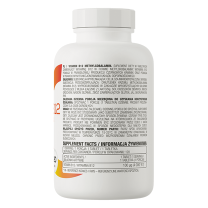 Vitamina B12, OstroVit, Vitamin B12 Methylcobalamin, 120 Tablete