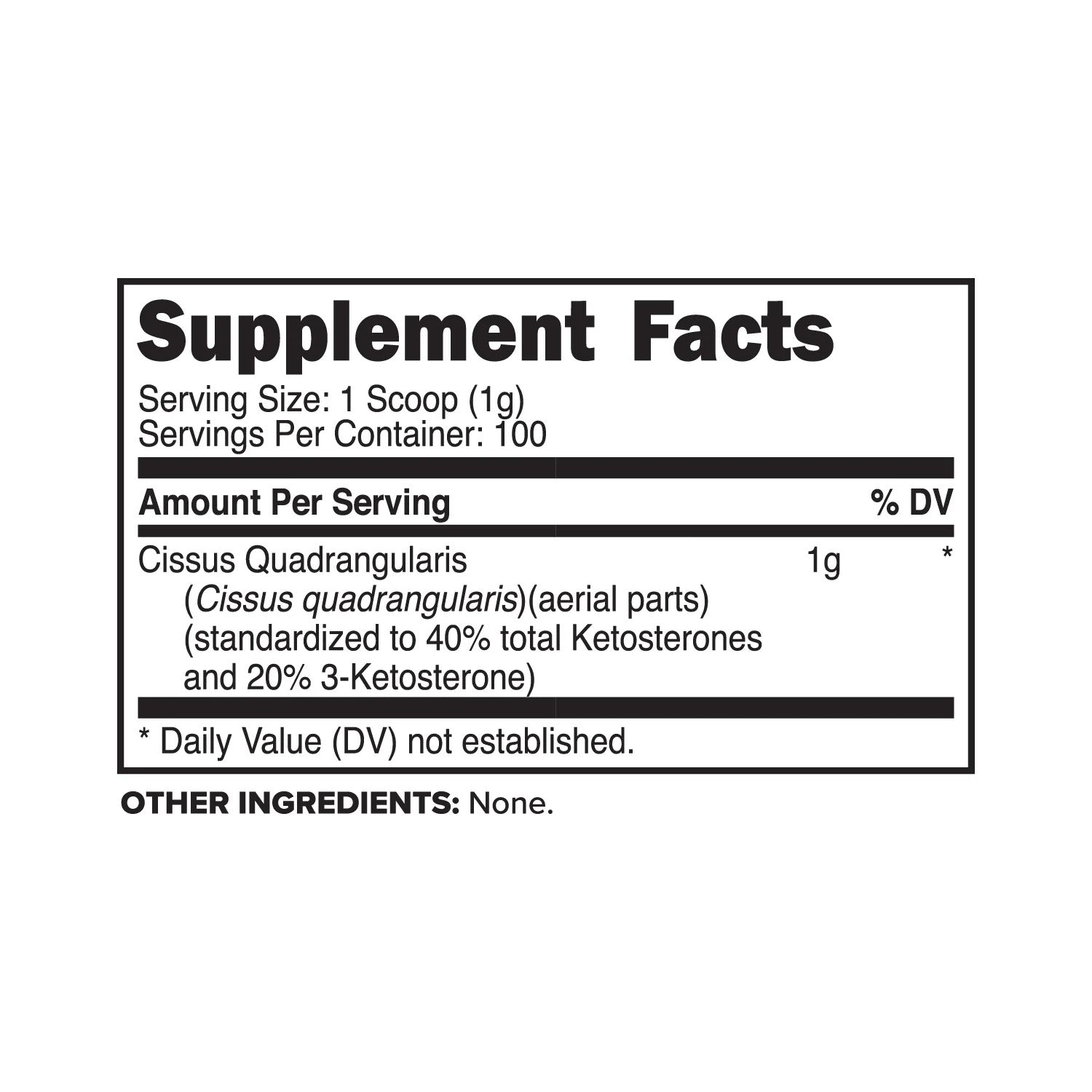 Cissus, PrimaForce, Cissus Quadrangularis 100mg, 100g