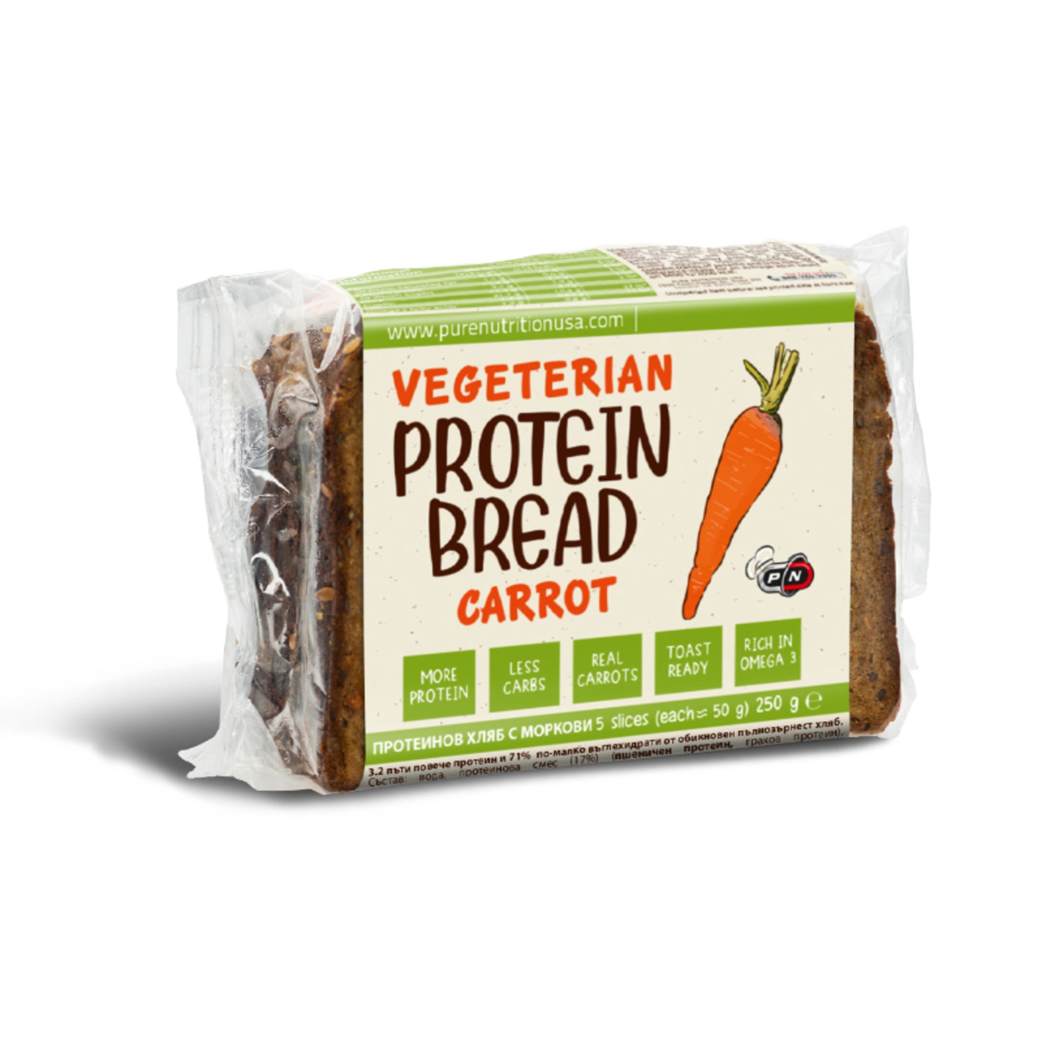 Black Friday - Reduceri Paine Proteica, Pure Nutrition, Vegetarian Protein Bread, 250g Promotie