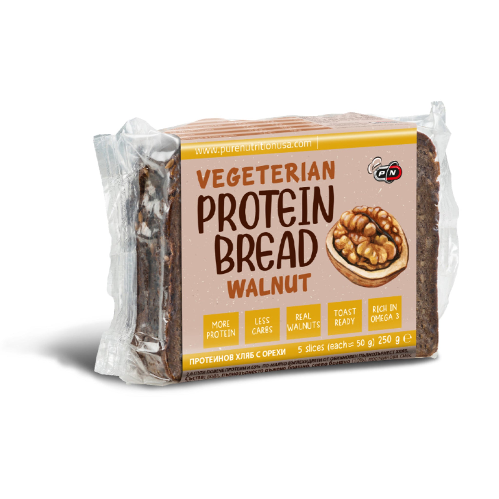 Black Friday - Reduceri Paine Proteica, Pure Nutrition, Vegetarian Protein Bread, 250g Promotie