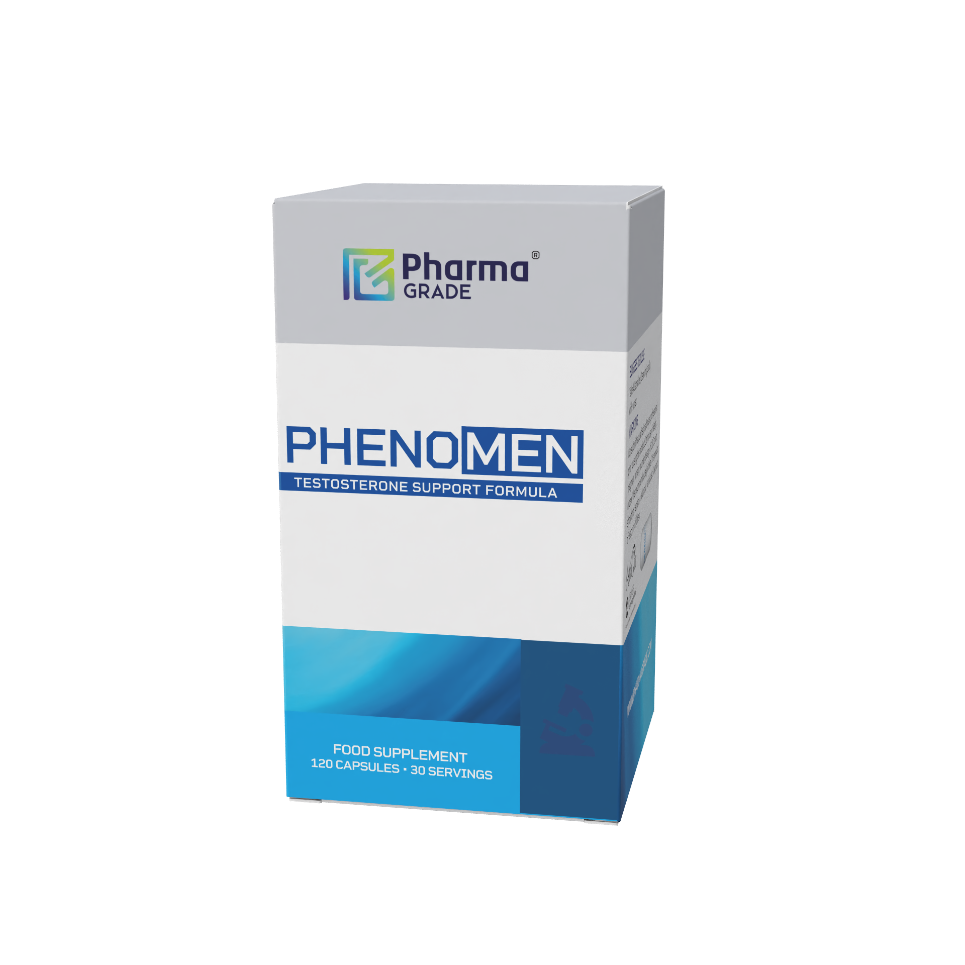 Pharma Grade PhenoMen Testosterone Support Formula 120 capsule ambalaj frontal