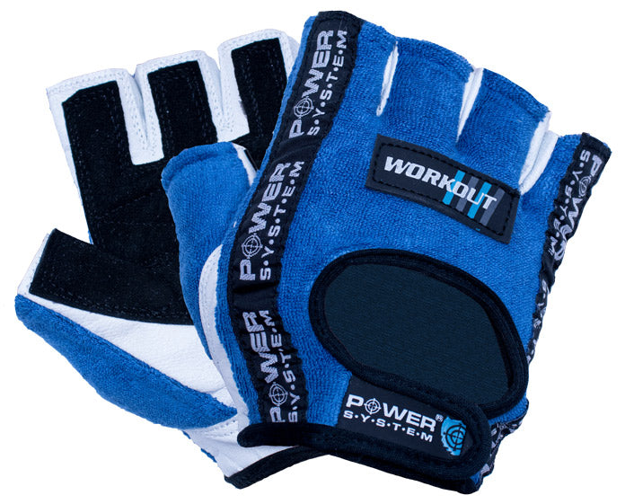 Manusi Fitness, Power System, Gloves Workout Blue