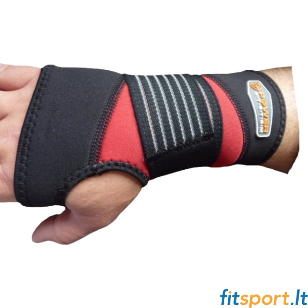 Suport din Neopren pentru Încheietură, Power System, Neo Wrist Support, Red/Black