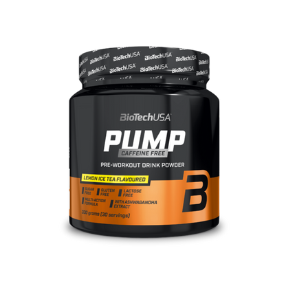 Pre-Workout Fara Caffeina, BioTechUSA, Pump Caffeine Free, 330g, Lemon Ice Tea