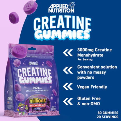 Creatina Masticabila, Applied Nutrition, Pure Creatine Gummies, 400g ( 20 Portii )