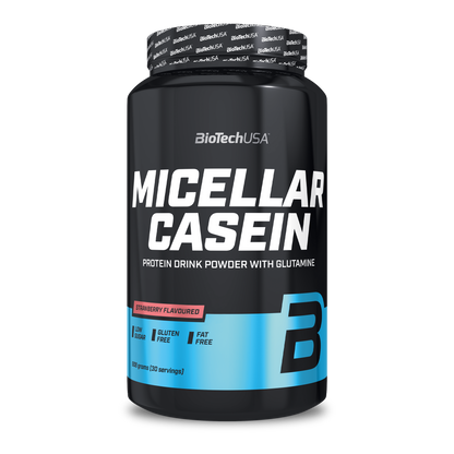 Proteina Cazeina Micelara, BioTechUSA, Micellar Casein, 908g, Strawberry
