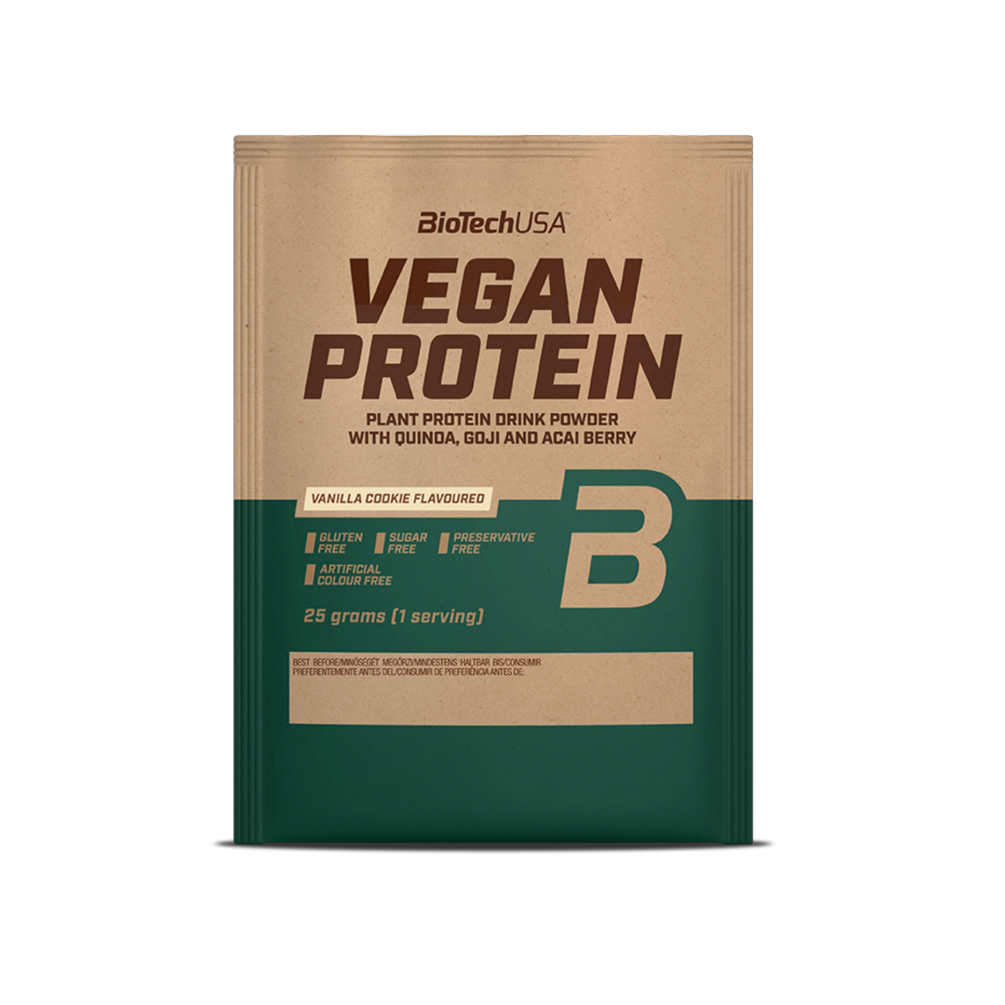 Proteina Vegana, BioTechUSA, Vegan Protein, 25g, Vanilla Cookie