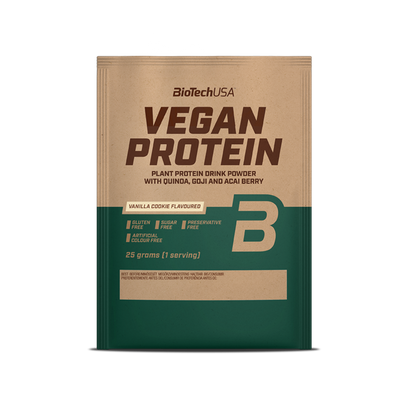 Proteina Vegana, BioTechUSA, Vegan Protein, 25g, Vanilla Cookie