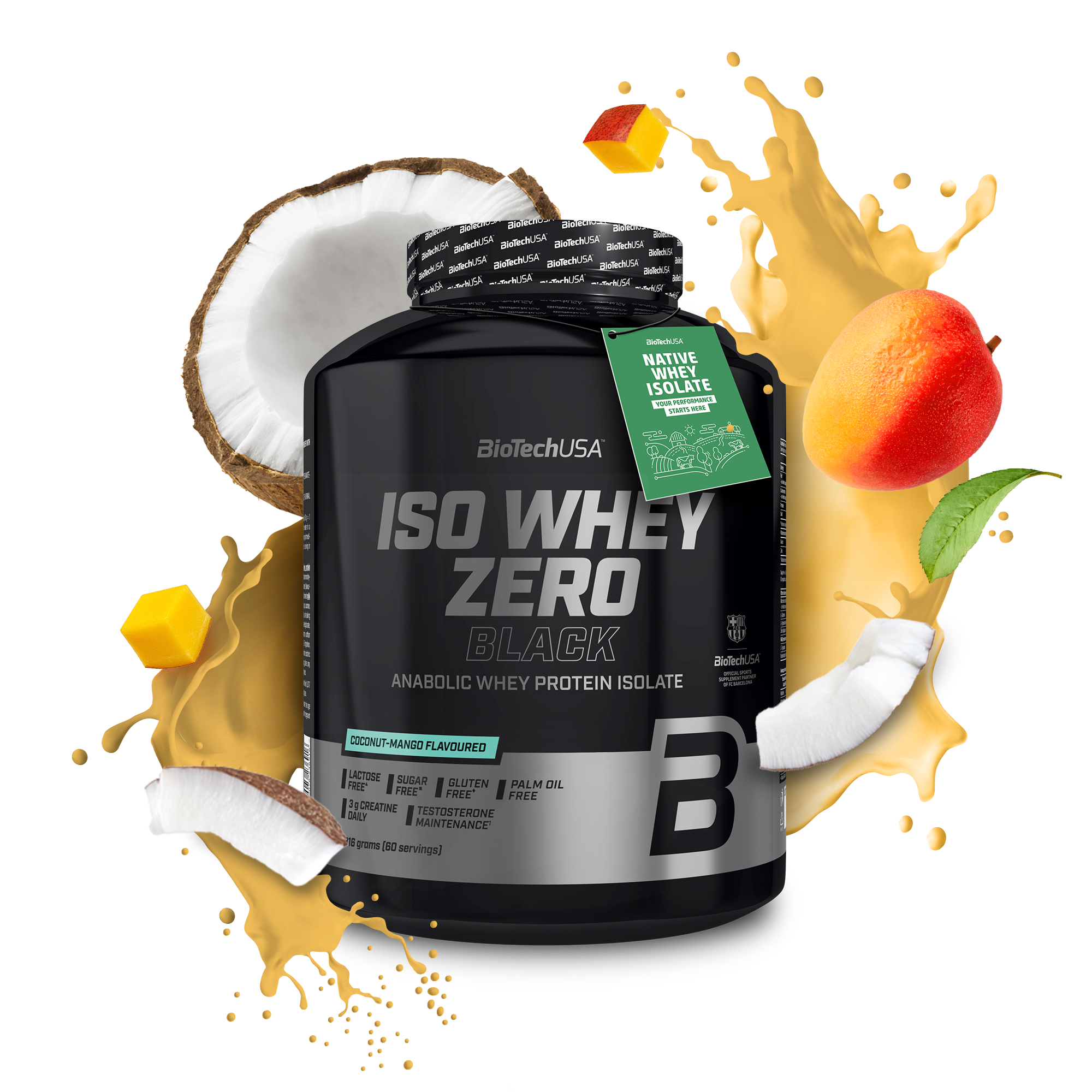 Proteina din Zer, BioTechUSA, Iso Whey Zero Black, 1816g, Coconut-Mango