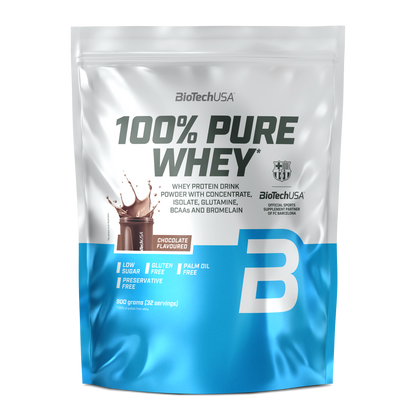 Proteina din Zer, BiotechUSA, 100% Pure Whey, 900g, Chocolate