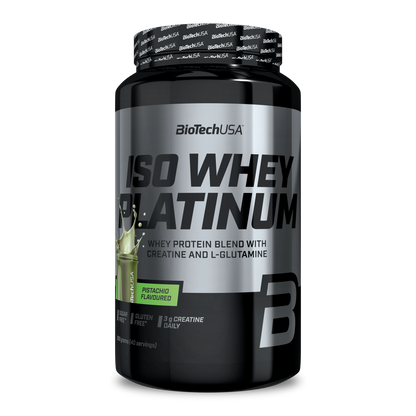 Proteina din Zer Izolat, BioTechUSA, Iso Whey Platinum, 908g Pistachio