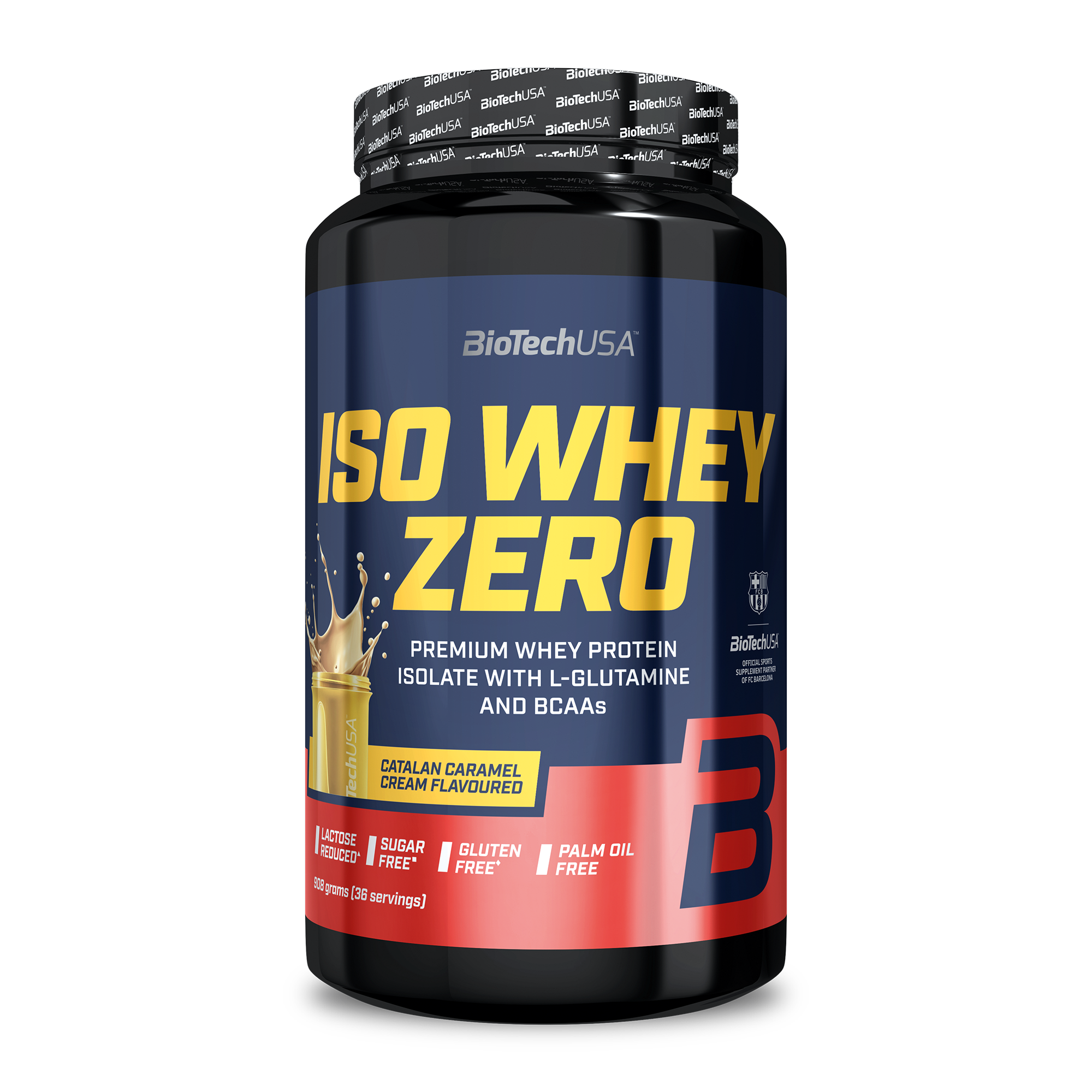 Proteina din Zer Izolat, BioTechUSA, Iso Whey Zero x FC Barcelona, 908g