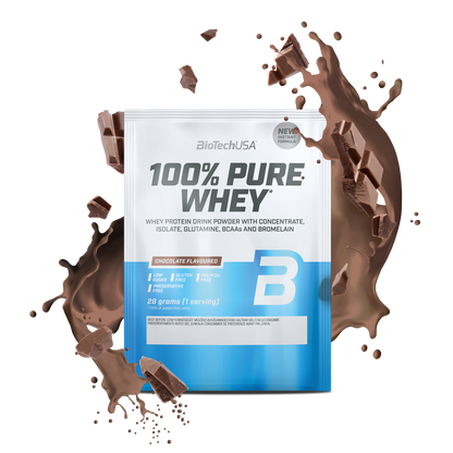 Proteina din zer, BioTechUSA, 100% Pure Whey, 28g, Chocolate