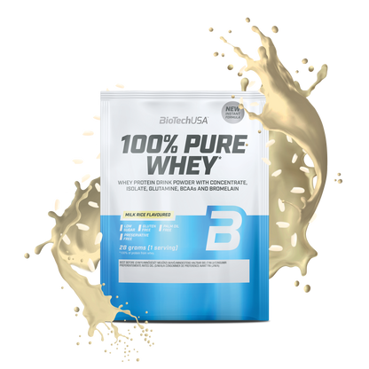 Proteina din zer, BioTechUSA, 100% Pure Whey, 28g, Milk Rice