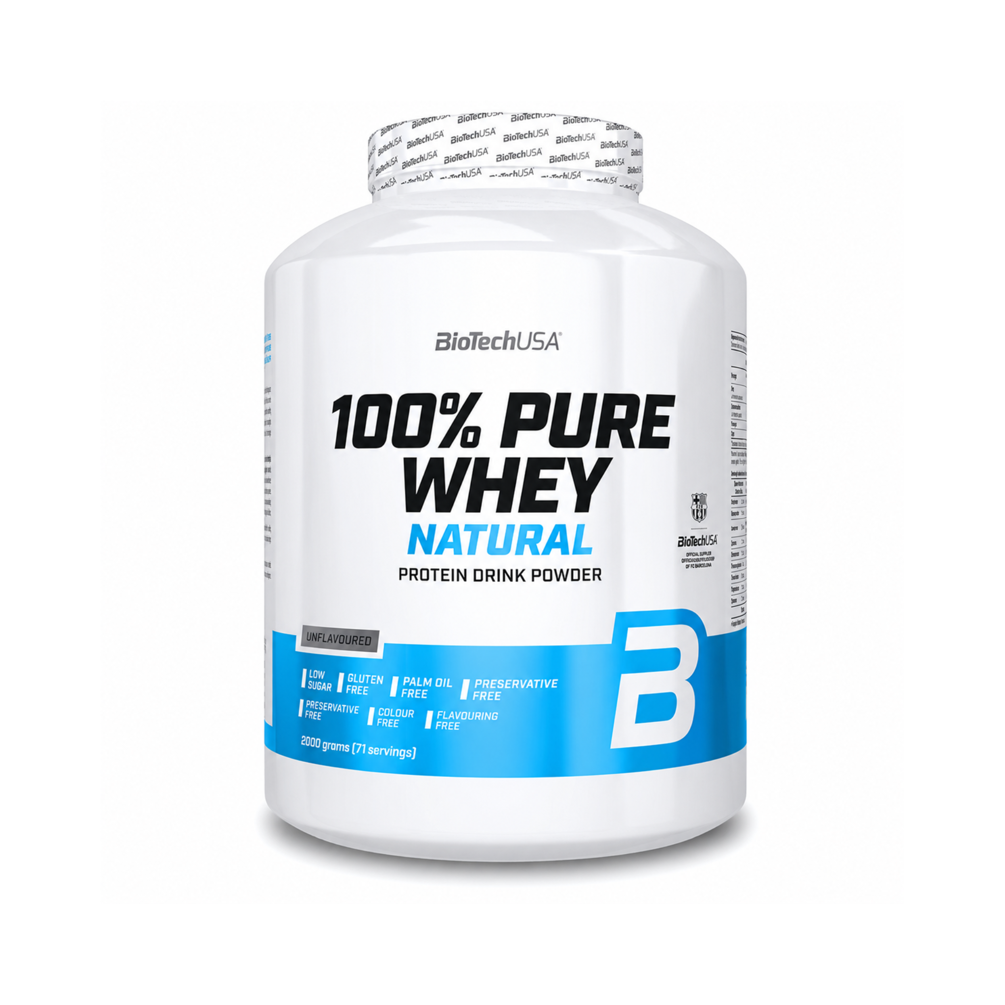 Proteina din Zer Fara Aroma, BioTechUSA, 100% Pure Whey Unflavored, 2000g