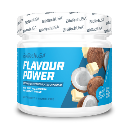 Pudra cu Indulcitor, BioTechUSA, Flavour Power, 160g, Coconut-WhiteChocolate