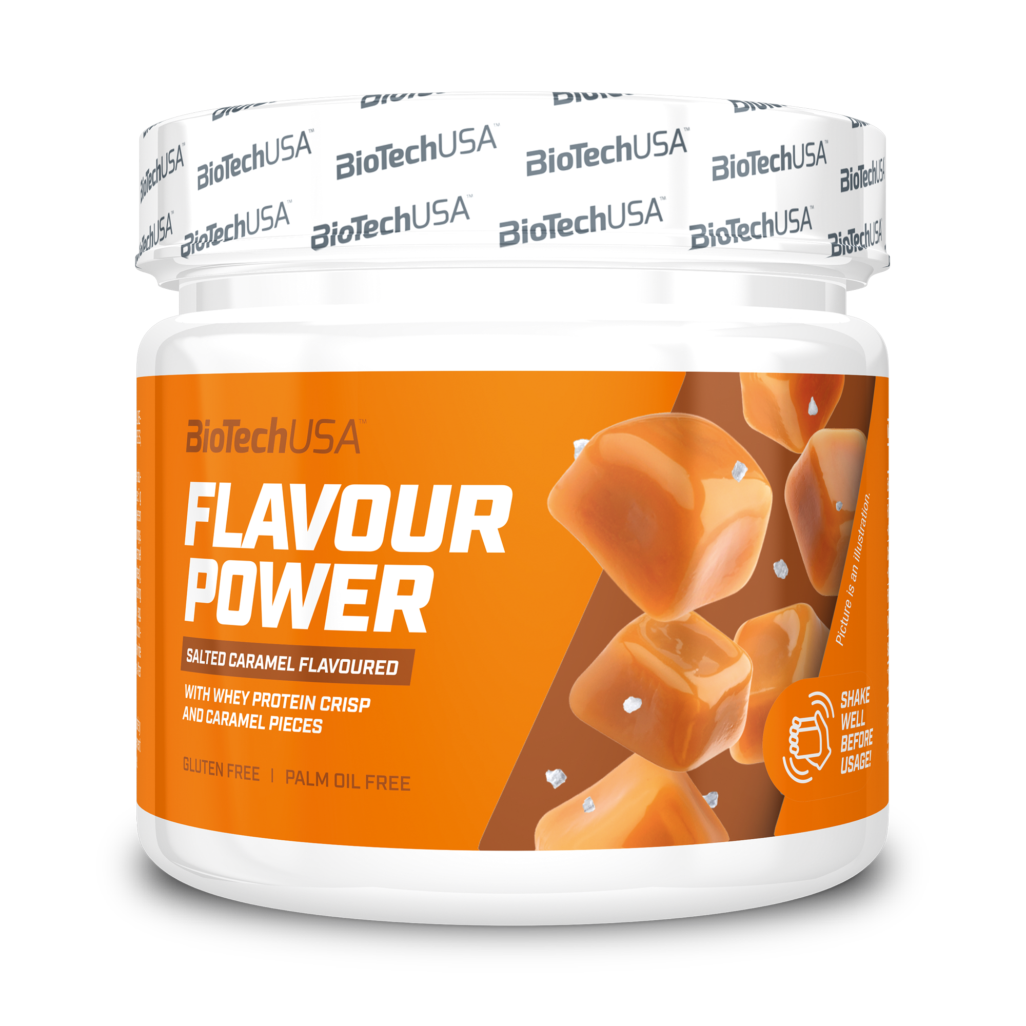 Pudra cu Indulcitor, BioTechUSA, Flavour Power, 160g, Salted Caramel