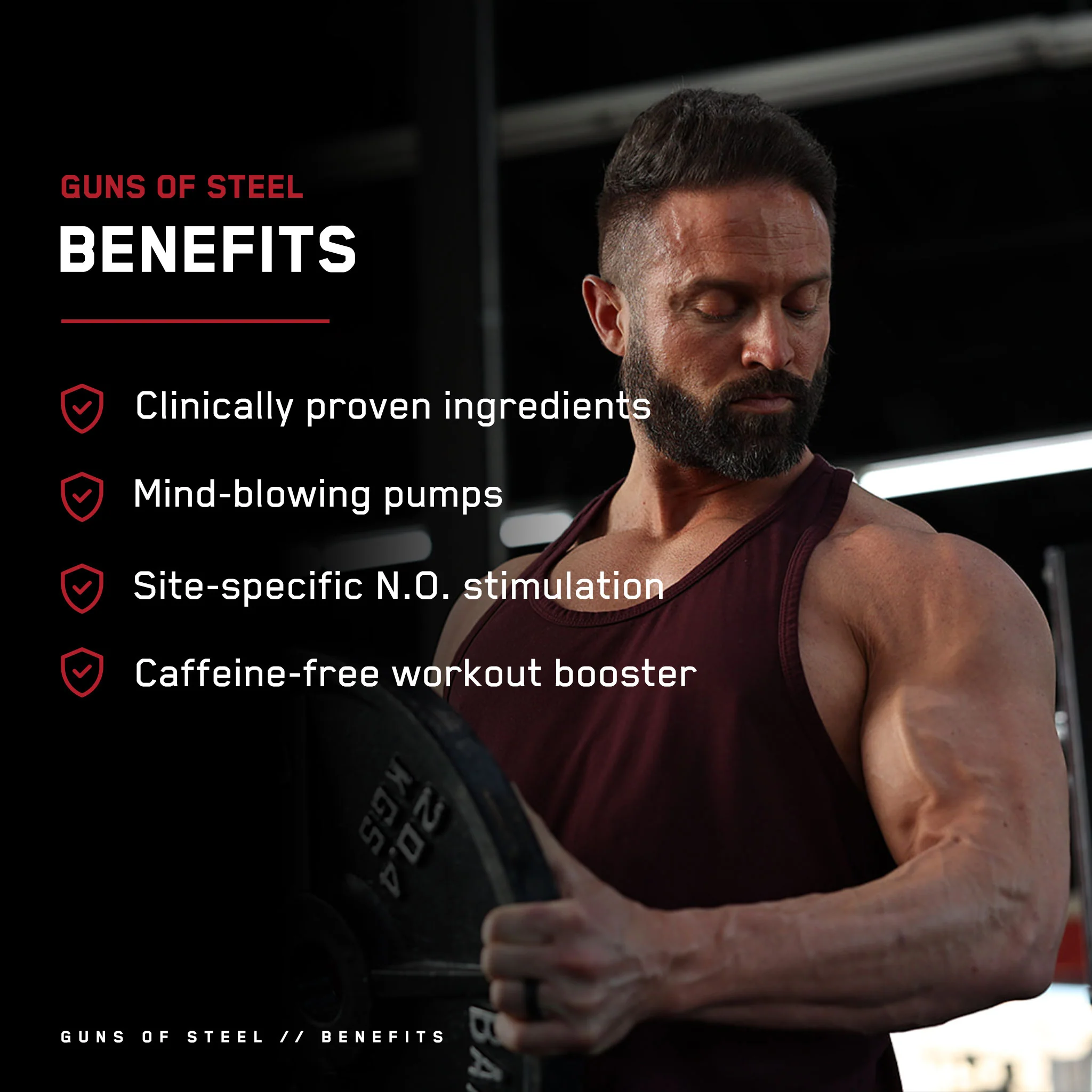 Stimulent Lichid Pre-Workout, SteelFit, Guns of Steel, 89ml