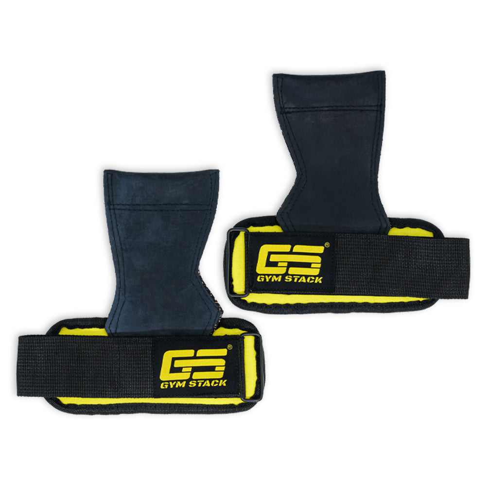 Lifting Grips, Gym Stack, Versatile Grip Pad, Rubber and Neoprene, Black / Yellow